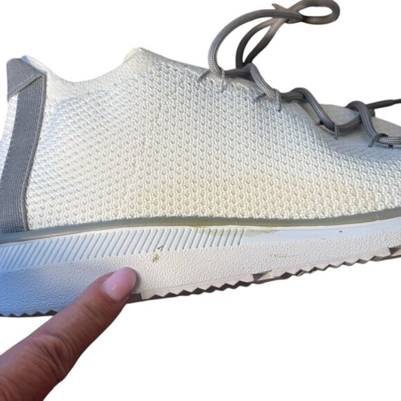 Eileen Fisher White Knit Lace-Up Sneakers For Women - Picture 8 of 8